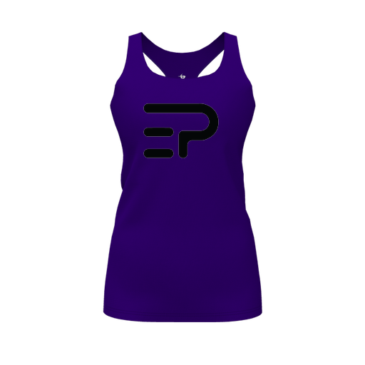 [FT0TRBPP-FYS-LOGO2] Decker Racerback Tank Top (Female Youth S, Purple, Logo 2)