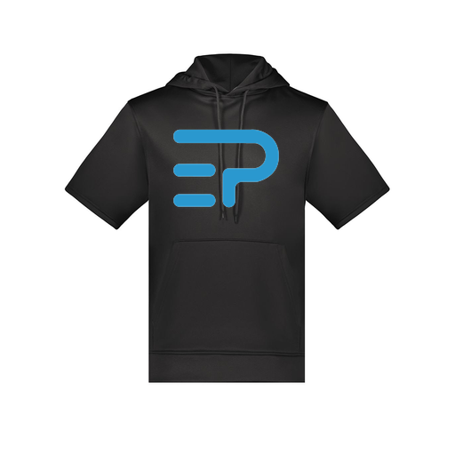 [6871.080.S-LOGO1] Men's Dri Fit Short Sleeve Hoodie (Adult S, Black, Logo 1)