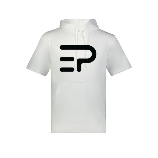 [6871.005.S-LOGO2] Men's Dri Fit Short Sleeve Hoodie (Adult S, White, Logo 2)
