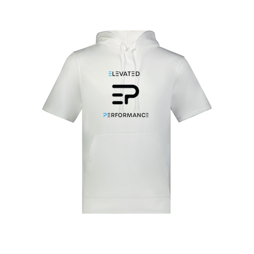 [6871.005.S-LOGO3] Men's Dri Fit Short Sleeve Hoodie (Adult S, White, Logo 3)