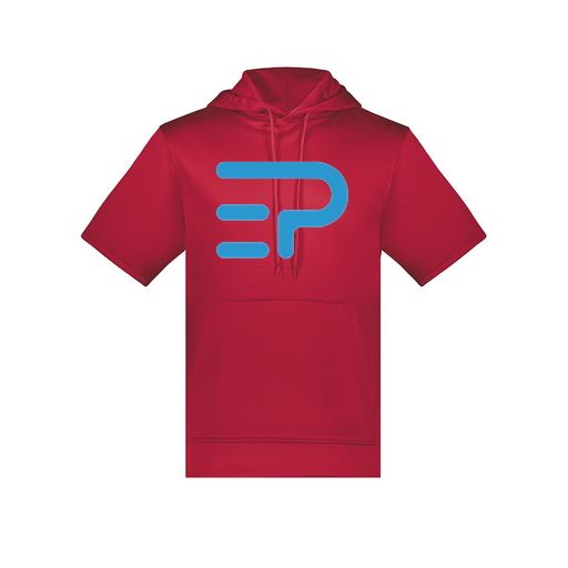 [6871.083.S-LOGO1] Men's Dri Fit Short Sleeve Hoodie (Adult S, Red, Logo 1)
