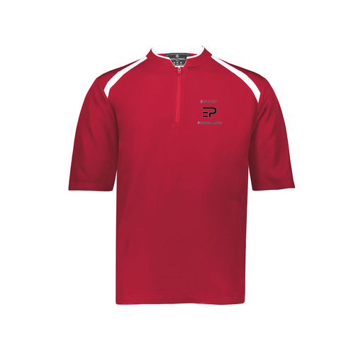 [229581-AS-RED-LOGO3] Men's Dugout Short Sleeve Pullover (Adult S, Red, Logo 3)