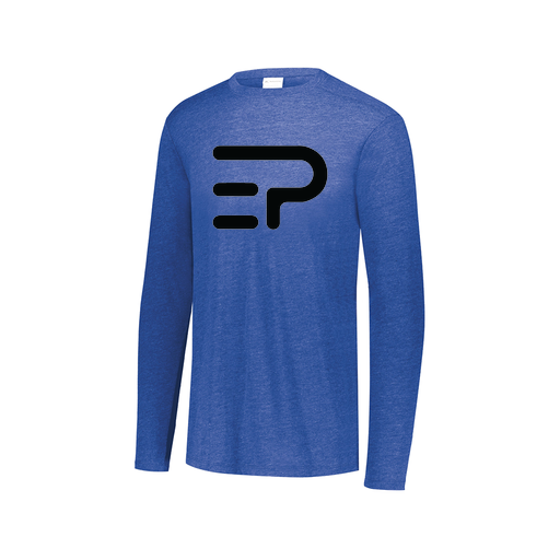 [3075.U55.XS-LOGO2] Decker Men's Tri-Blend T-Shirt - Long Sleeve (Adult XS, Royal, Logo 2)