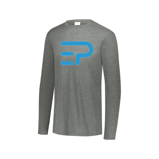 [FTLCUBGY-AXS-LOGO1] Decker Men's Tri-Blend T-Shirt - Long Sleeve (Adult XS, Gray, Logo 1)