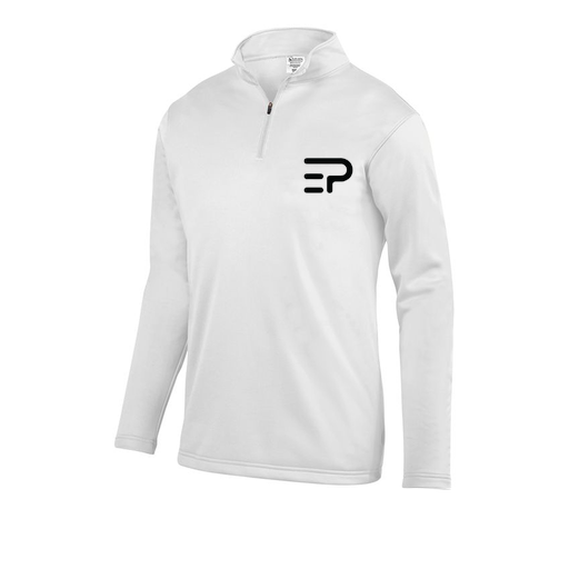 [FOLQFFWH-AS-LOGO2] Decker Men's FlexFleece 1/4 Zip (Adult S, White, Logo 2)