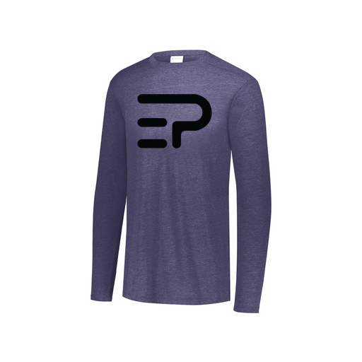 [FTLCUBNV-YS-LOGO2] Decker Youth Tri-Blend T-Shirt - Long Sleeve (Youth S, Navy, Logo 2)