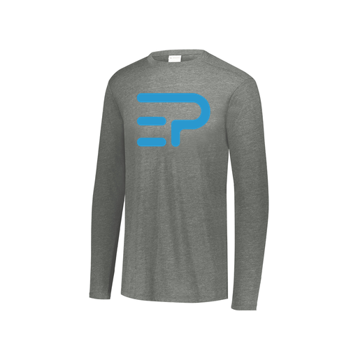 [FTLCUBGY-YS-LOGO1] Decker Youth Tri-Blend T-Shirt - Long Sleeve (Youth S, Gray, Logo 1)