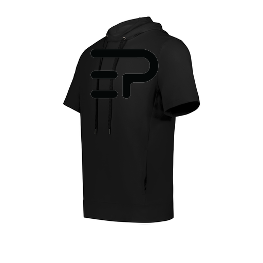 [222605.080.S-LOGO2] YOUTH VENTURA SOFT KNIT SHORT SLEEVE HOODIE (Youth S, Black, Logo 2)