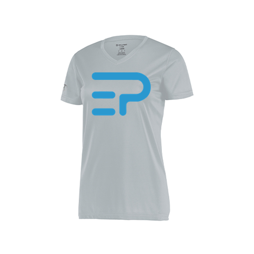 [222820.099.S-LOGO1] Ladies Movement Dri Fit Shirt (Female Adult S, Silver, Logo 1)
